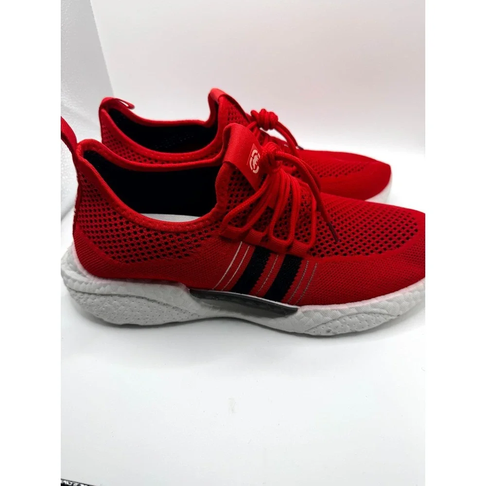 Ecko Unltd. Mens 10‎ Us Sneaker Red White Mesh Low Top Running Athletic Shoes